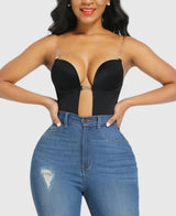 U Plunge Bra Backless Thong Bodysuit-Seamless,Shapewear,LowCut,Sexy,Comfort